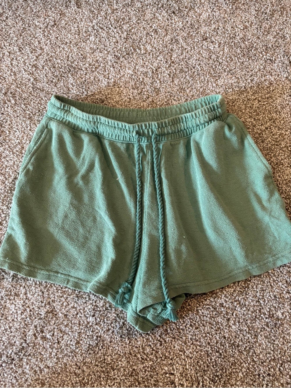Universal Thread Sage Green Knit Drawstring Athletic Shorts
